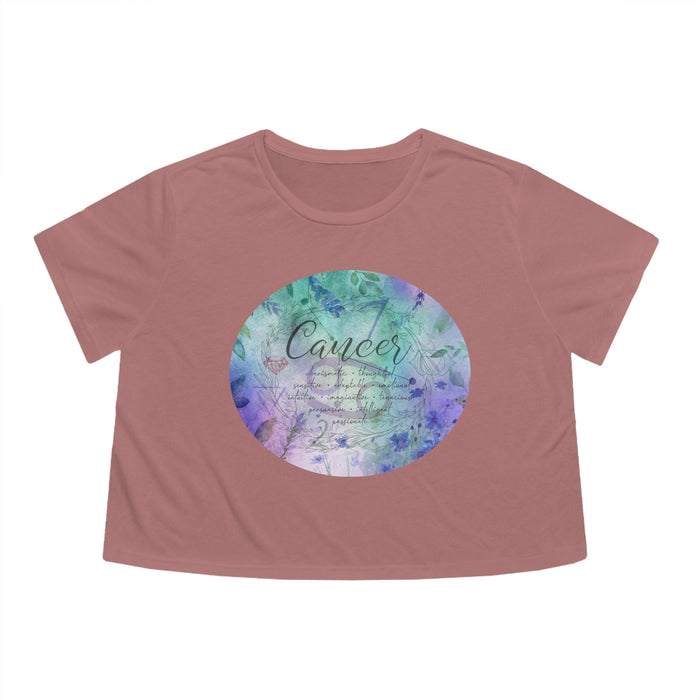 Cancer Women's Flowy Cropped Tee