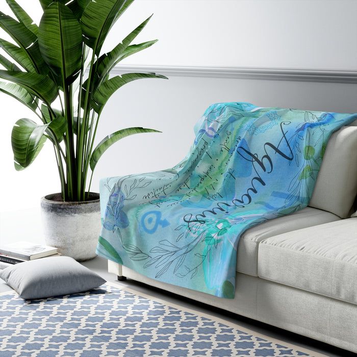 Aquarius Sherpa Fleece Blanket