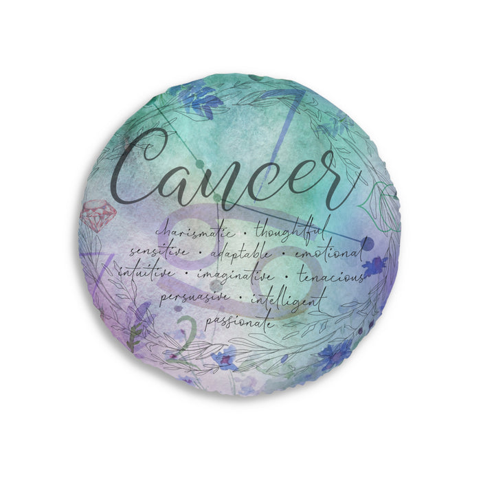 Cancer Tufted Floor Pillow, Round