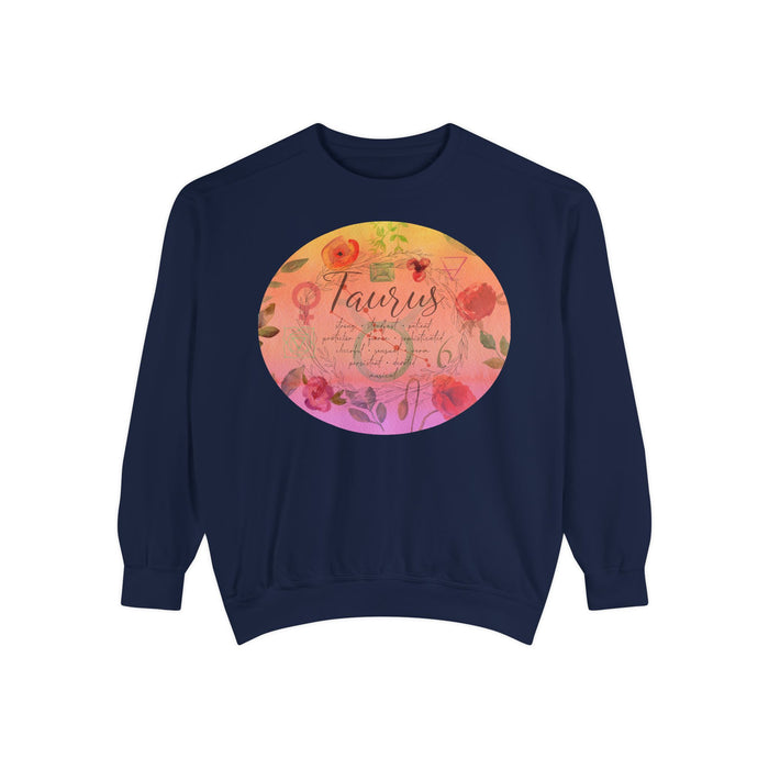 Taurus Unisex Garment-Dyed Sweatshirt