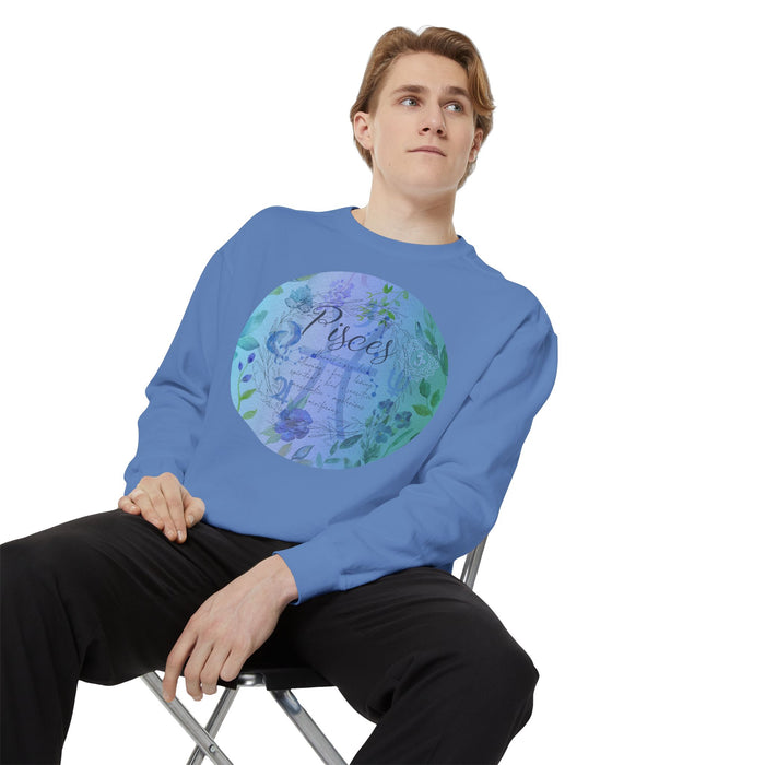 Pisces Unisex Garment-Dyed Sweatshirt