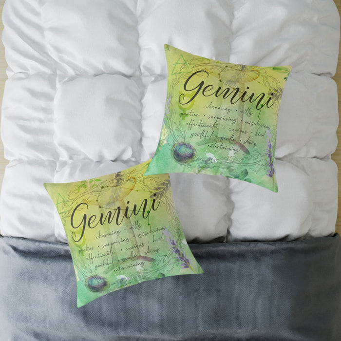 Gemini Square Poly Canvas Pillow