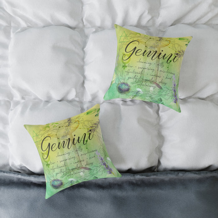 Gemini Square Poly Canvas Pillow