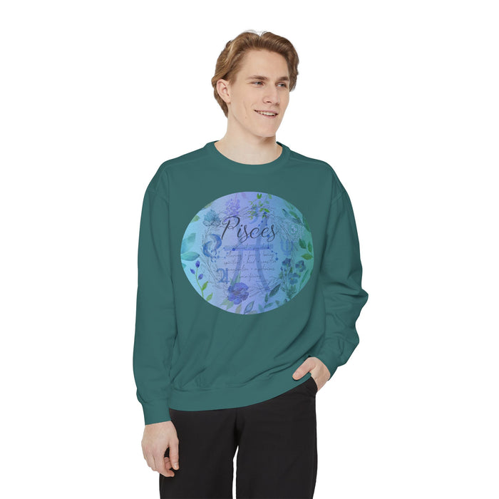 Pisces Unisex Garment-Dyed Sweatshirt