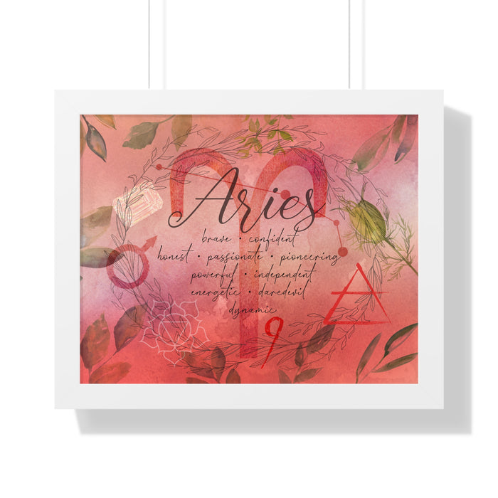 Aries Framed Horizontal Poster