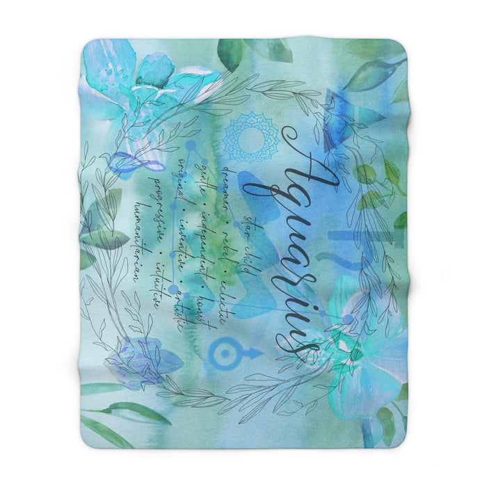 Aquarius Sherpa Fleece Blanket