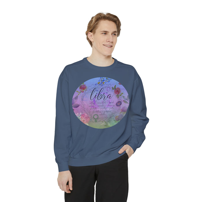 Libra Unisex Garment-Dyed Sweatshirt