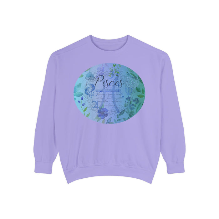 Pisces Unisex Garment-Dyed Sweatshirt