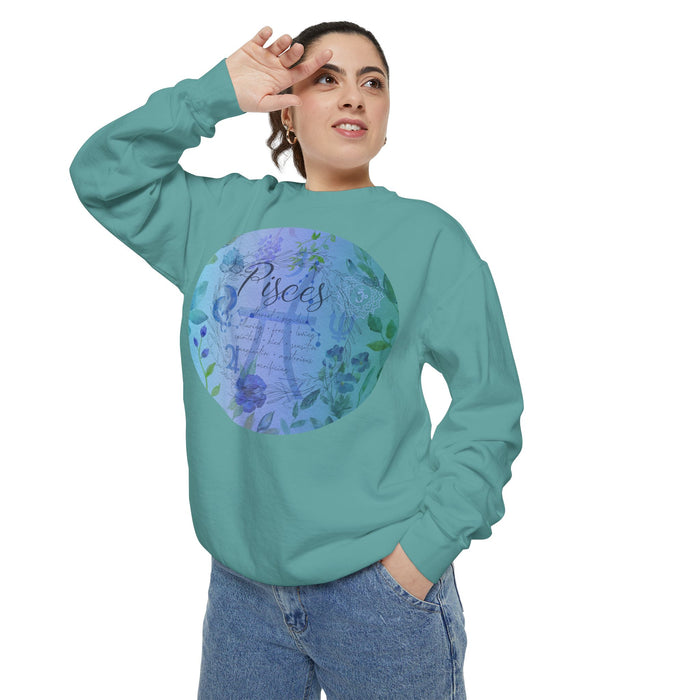 Pisces Unisex Garment-Dyed Sweatshirt
