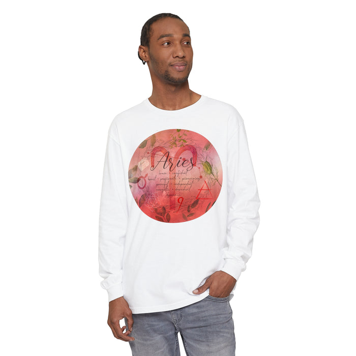 Aries Unisex Garment-dyed Long Sleeve T-Shirt