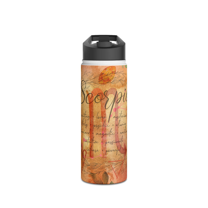 Scorpio Stainless Steel Water Bottle, Standard Lid