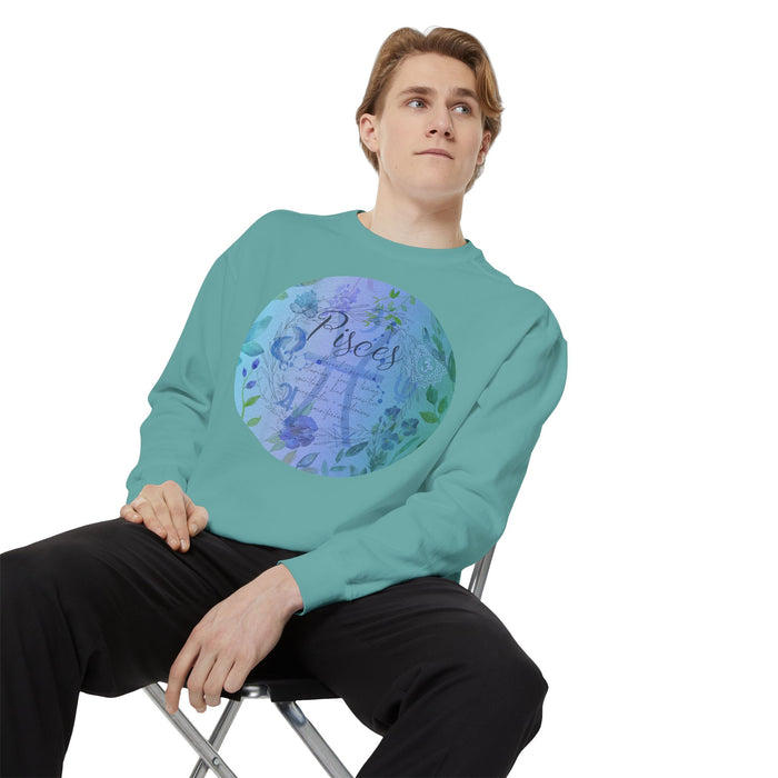 Pisces Unisex Garment-Dyed Sweatshirt