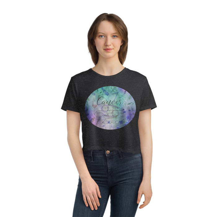 Cancer Women's Flowy Cropped Tee