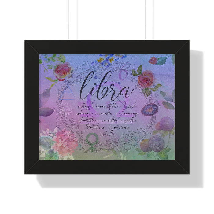 Libra Framed Horizontal Poster