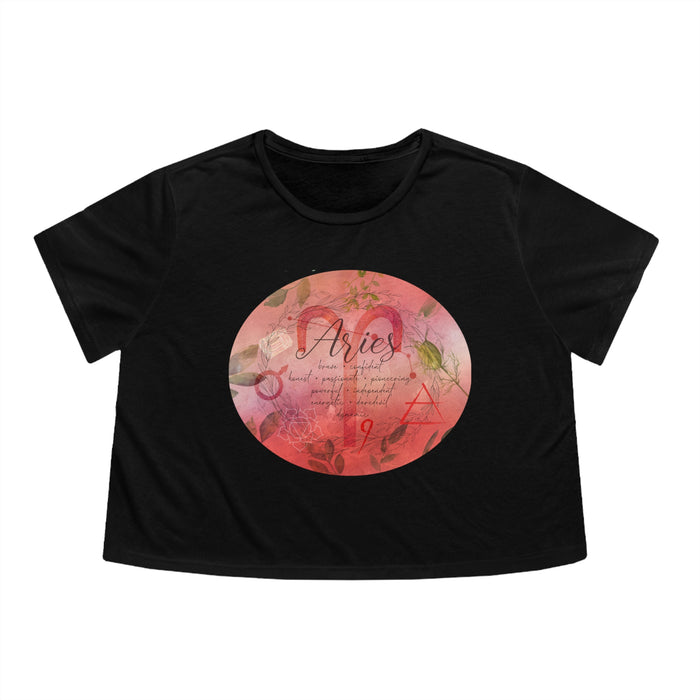 Aries Women's Flowy Cropped Tee