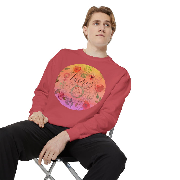 Taurus Unisex Garment-Dyed Sweatshirt