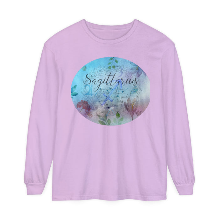 Sagittarius Unisex Garment-dyed Long Sleeve T-Shirt