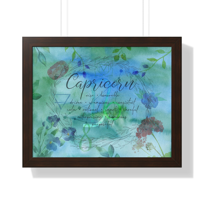Capricorn Framed Horizontal Poster