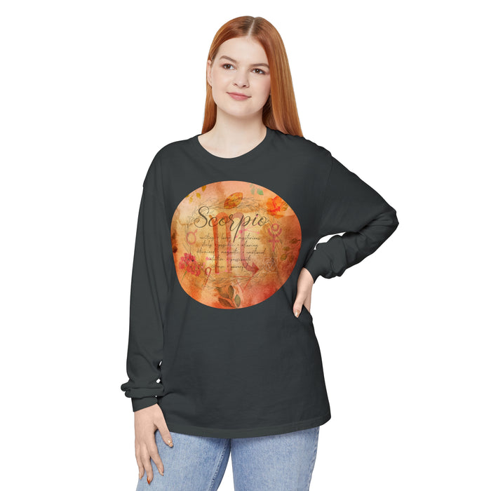 Scorpio Unisex Garment-dyed Long Sleeve T-Shirt