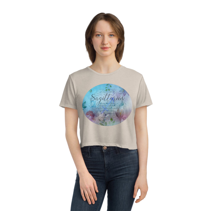 Sagittarius Women's Flowy Cropped Tee