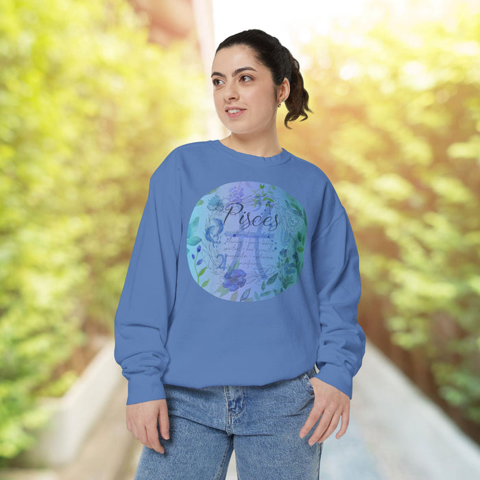 Pisces Unisex Garment-Dyed Sweatshirt
