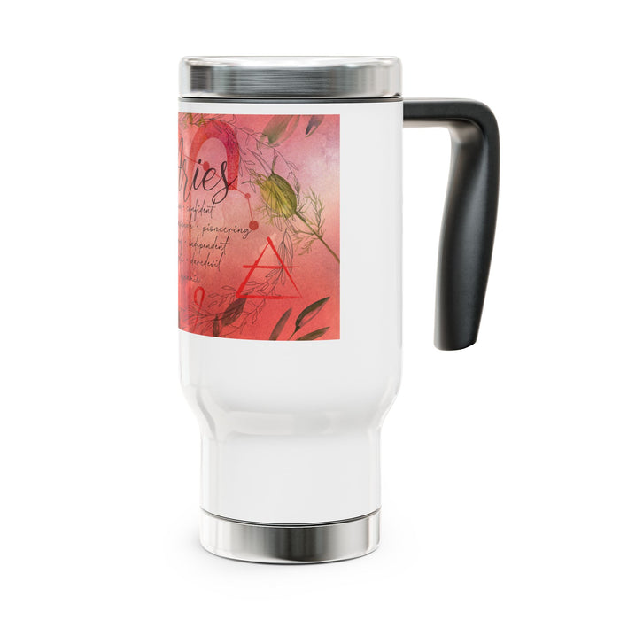 Aries Stainless Steel Travel Mug with Handle, 14oz