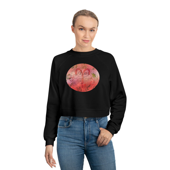 Aries Women's Cropped Fleece Pullover