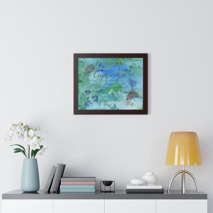 Capricorn Framed Horizontal Poster