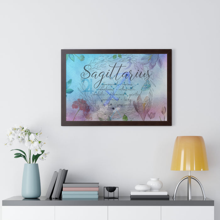 Sagittarius Framed Horizontal Poster