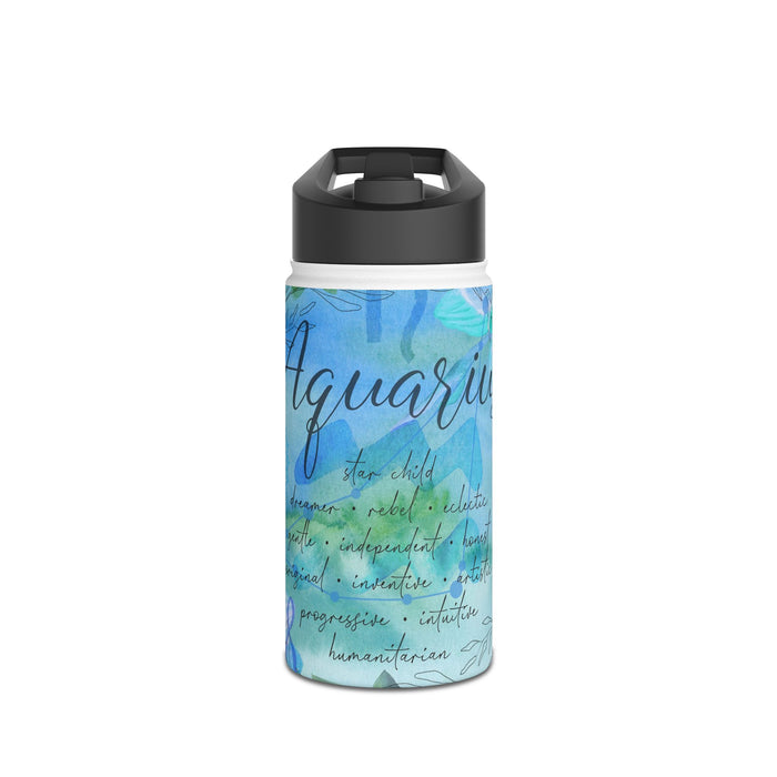 Aquarius Stainless Steel Water Bottle, Standard Lid