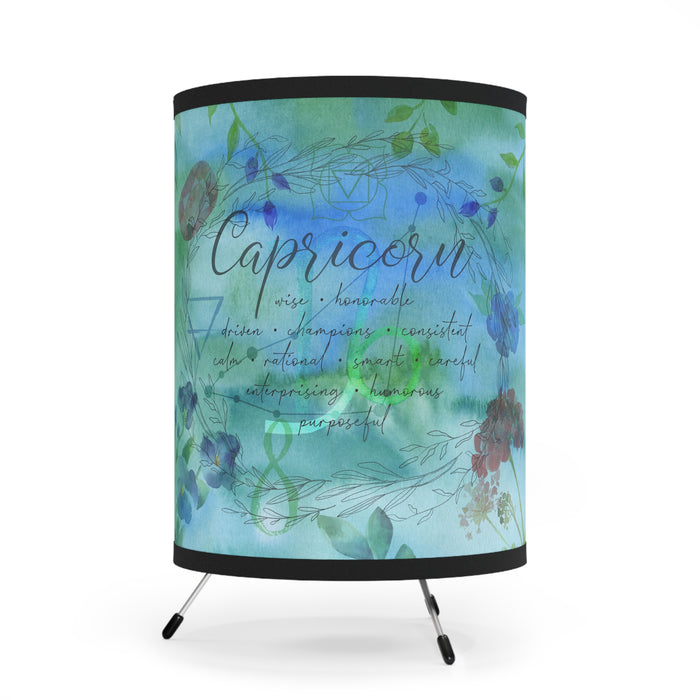 Capricorn Tripod Lamp with High-Res Printed Shade, US\CA plug