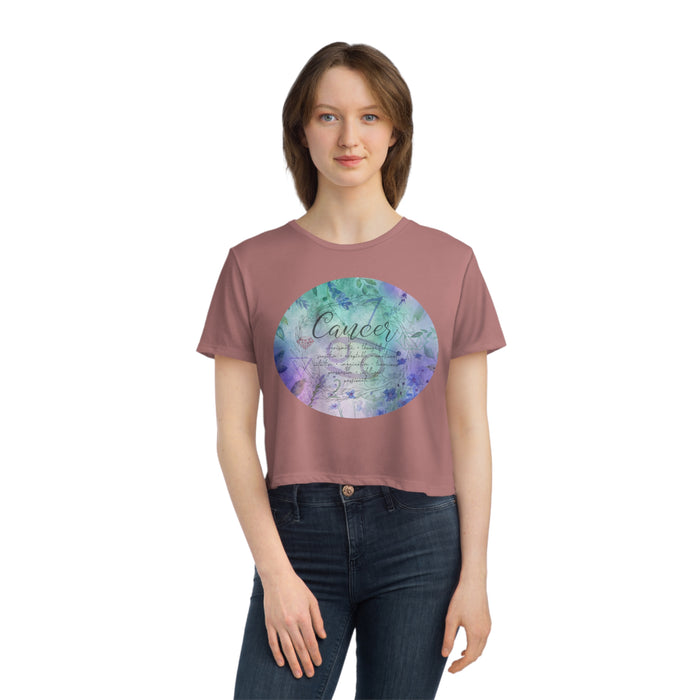 Cancer Women's Flowy Cropped Tee