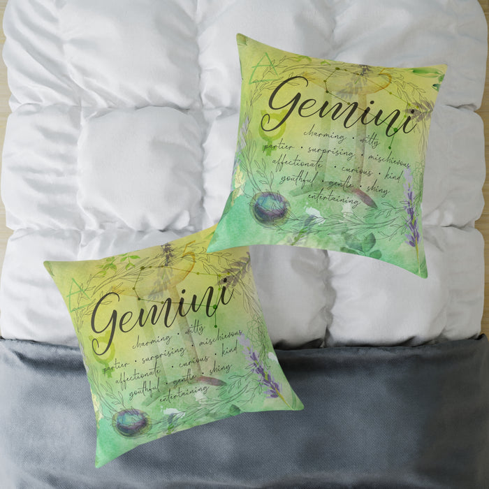 Gemini Square Poly Canvas Pillow