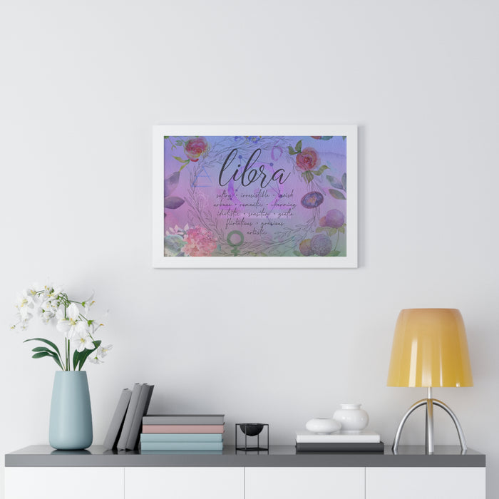 Libra Framed Horizontal Poster