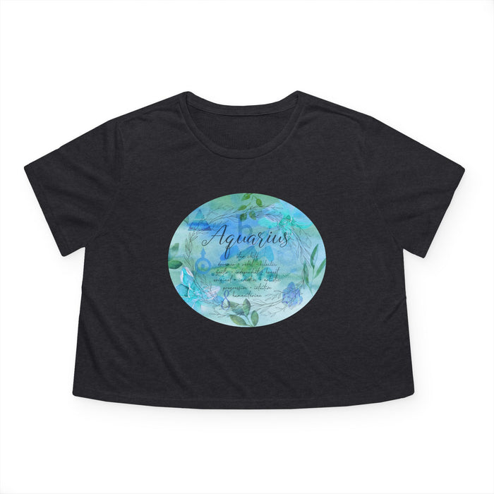 Aquarius Women's Flowy Cropped Tee