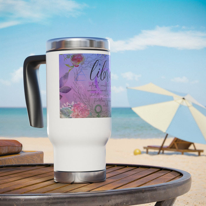 Libra Stainless Steel Travel Mug with Handle, 14oz