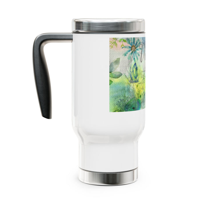 Virgo Stainless Steel Travel Mug with Handle, 14oz