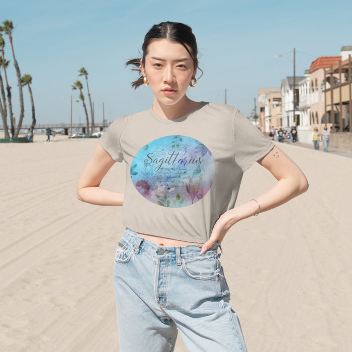 Sagittarius Women's Flowy Cropped Tee