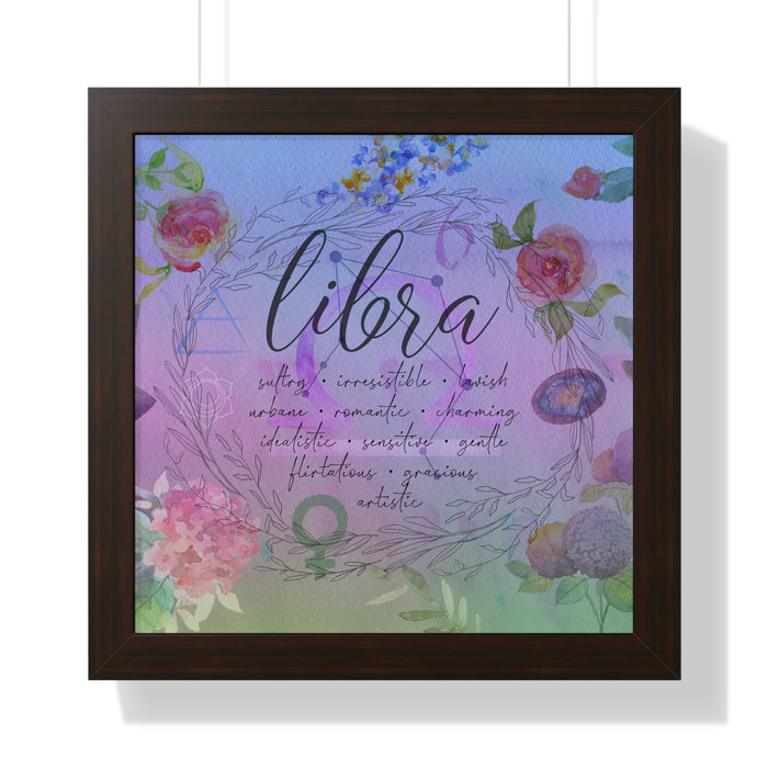 Libra Framed Horizontal Poster