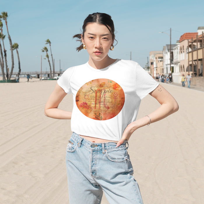 Scorpio Women's Flowy Cropped Tee