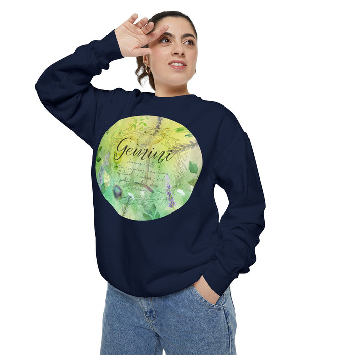 Gemini Unisex Garment-Dyed Sweatshirt