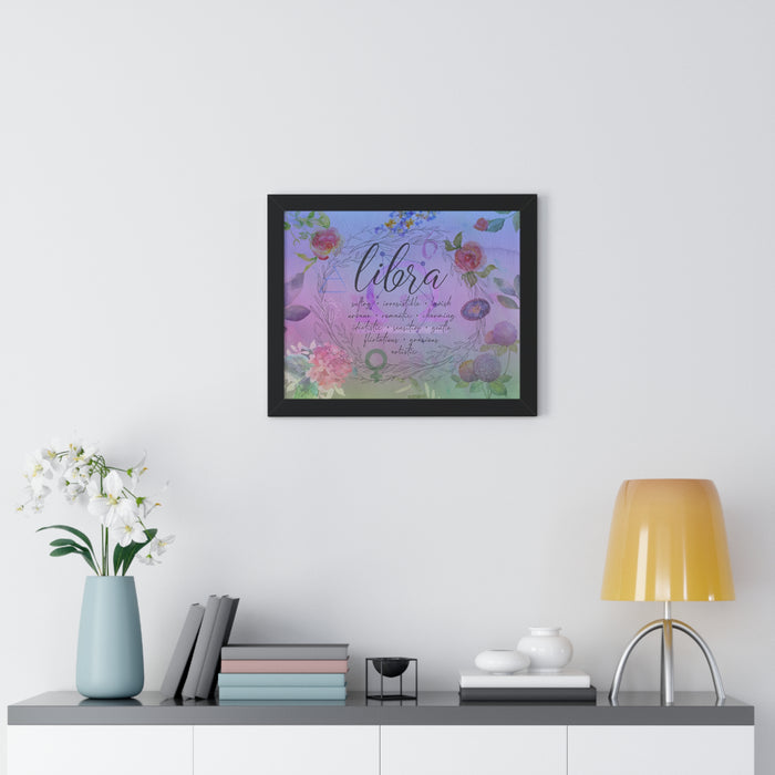 Libra Framed Horizontal Poster