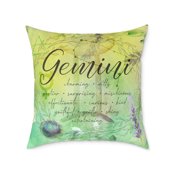 Gemini Square Poly Canvas Pillow