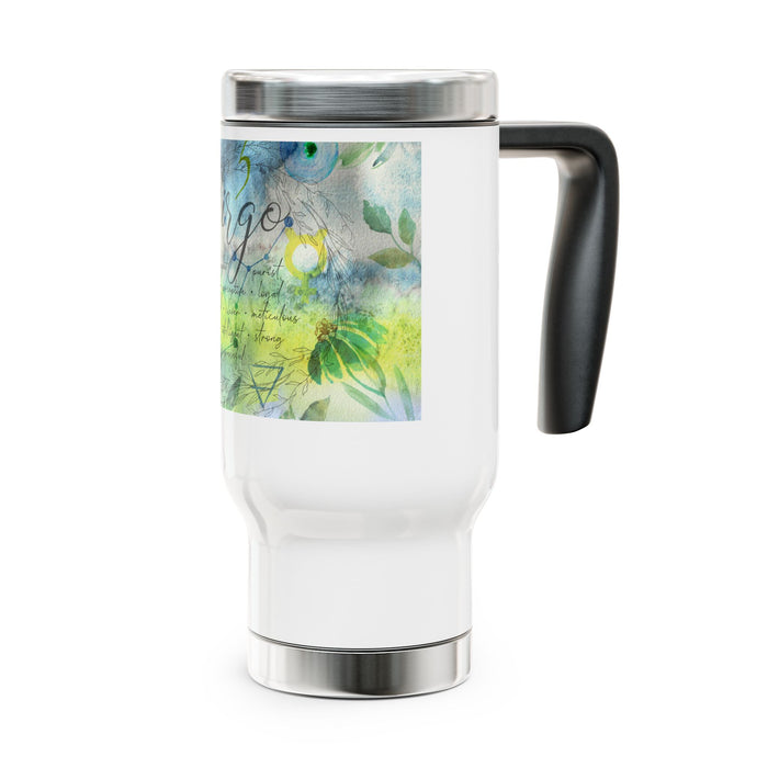 Virgo Stainless Steel Travel Mug with Handle, 14oz