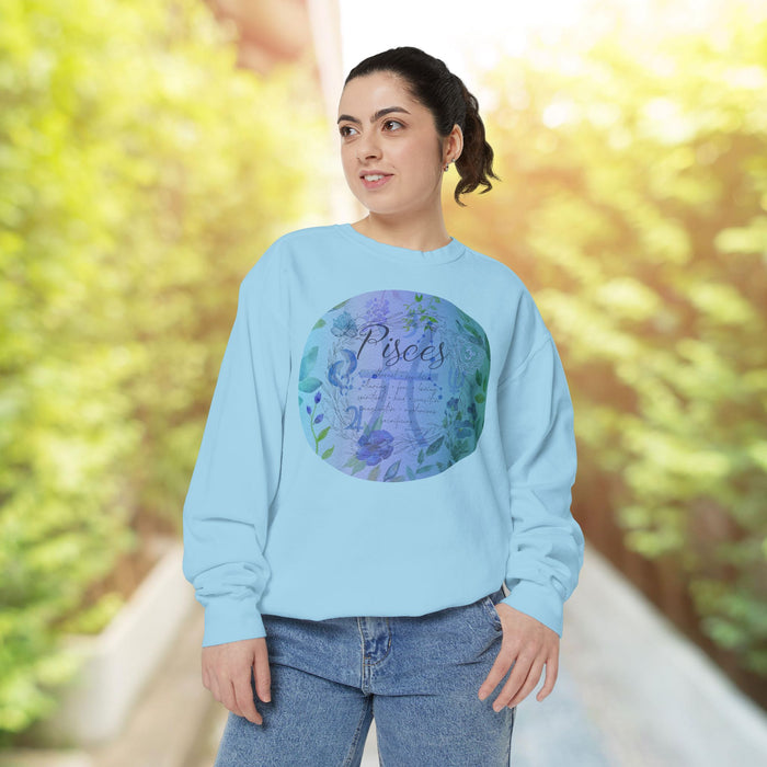 Pisces Unisex Garment-Dyed Sweatshirt
