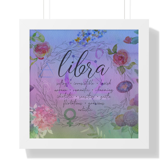 Libra Framed Horizontal Poster