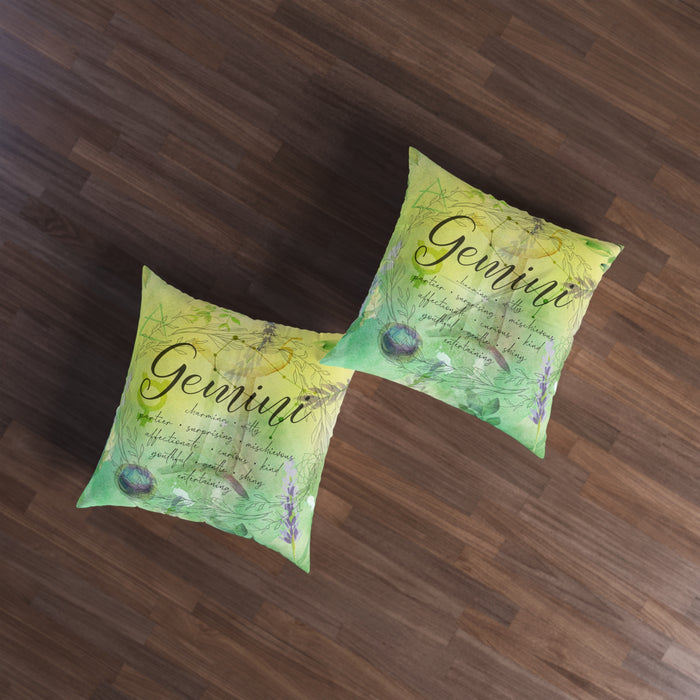Gemini Tufted Floor Pillow, Square