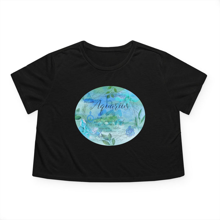 Aquarius Women's Flowy Cropped Tee