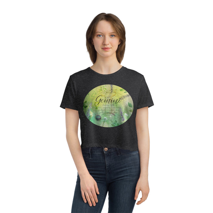 Gemini Women's Flowy Cropped Tee