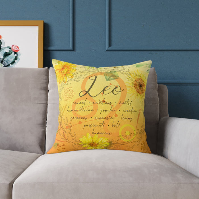 Leo Square Poly Canvas Pillow